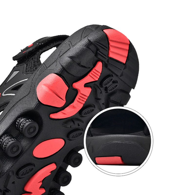 Men Anti-Collision Toe Cap Outdoor Hiking Genuine Leather Sandals