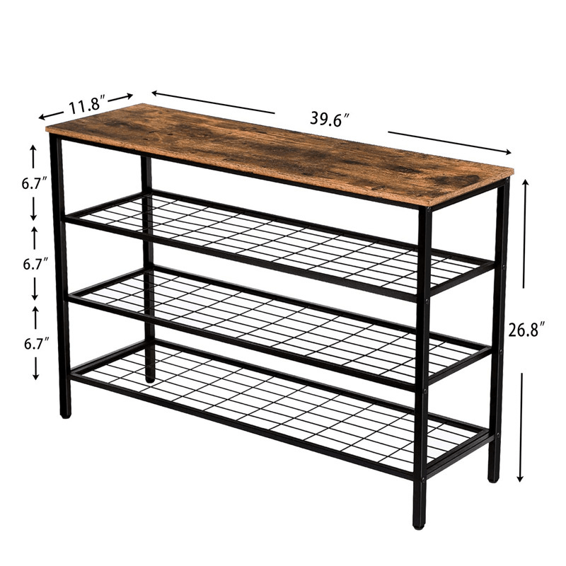 Shoe Cabinet 5-Tier Shoe Storage Organizer with 4 Metal Mesh Shelves Suitable for Living Room Bedroom