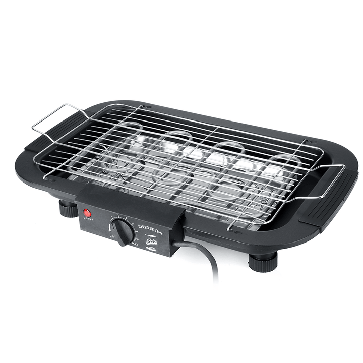 220V Portable Electric Grill Smokeless Electric Pan Grill BBQ Griddle Mini Non-Stick Plate Electric Home Barbecue Grill Machine