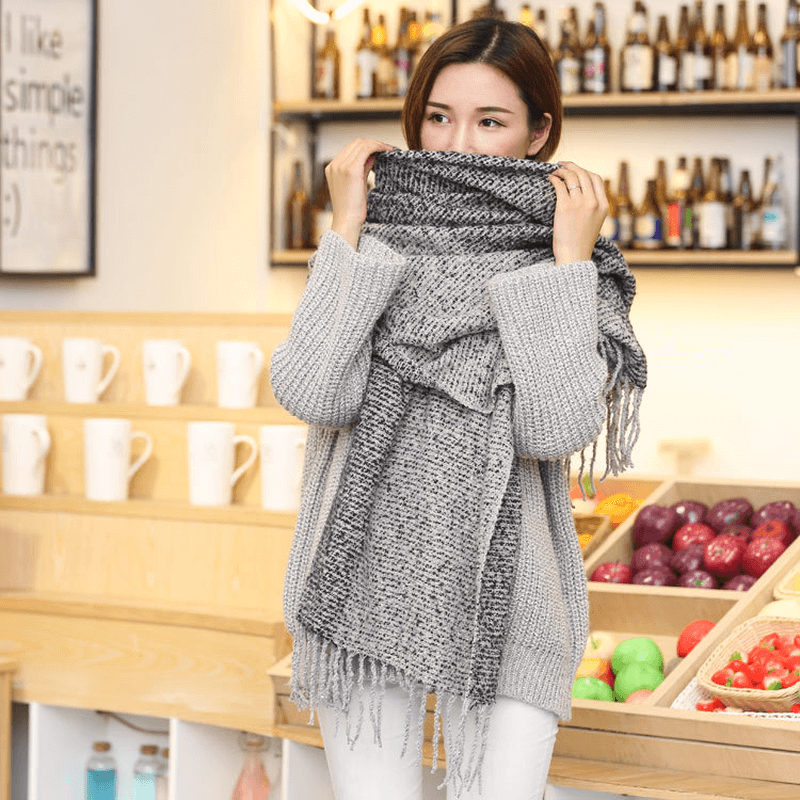 College Style Couple Circle Yarn Scarf Trend