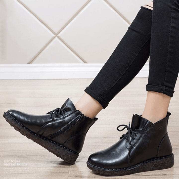 Casual Soft Leather Warm Boots for Women