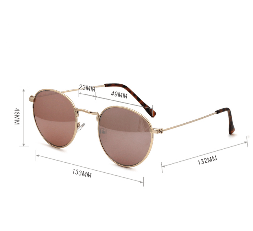 Women round Shape Full Metal Frame Personality Casual Fashion Outdoor UV Protection Sunglasses