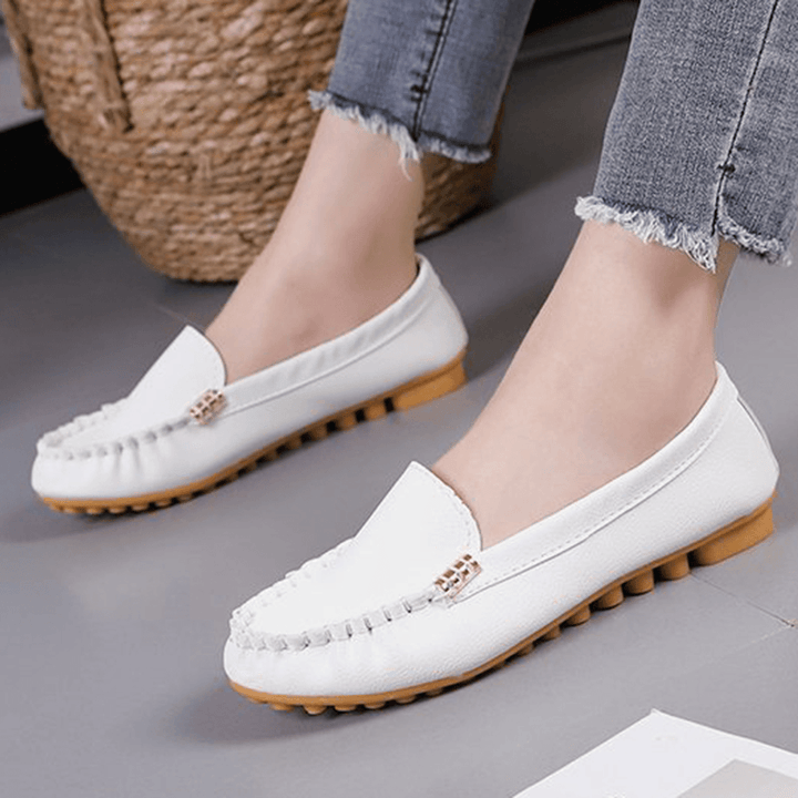 Women Stricing Non Slip Soft Sole Casual Slip on Loafers