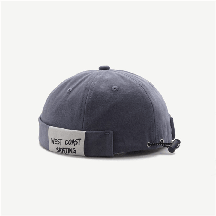 Letter Cloth Logo Melon Leather Hat