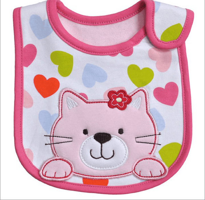 Baby Cartoon Bib Three-Layer Cotton Waterproof - MRSLM