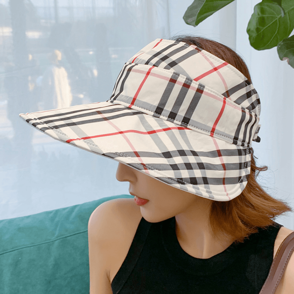 Double-Sided Multi-Purpose Lattice Top Hat Cover Face Anti-Uv Cap