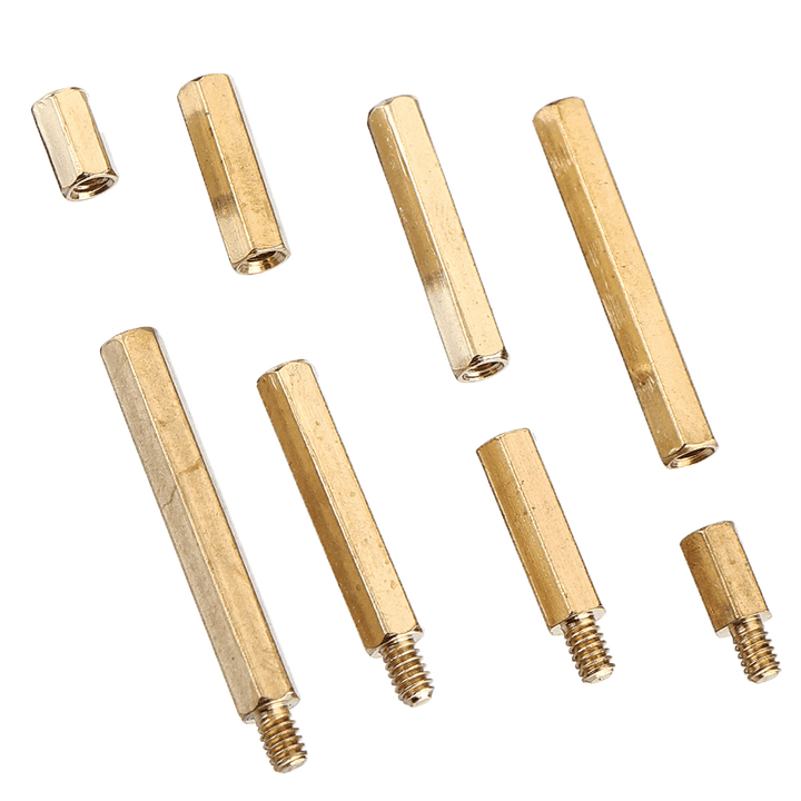 Suleve M2BH1 320Pcs M2 Male-Female Brass Hex Column Standoff Support Spacer Pillar for PCB Board