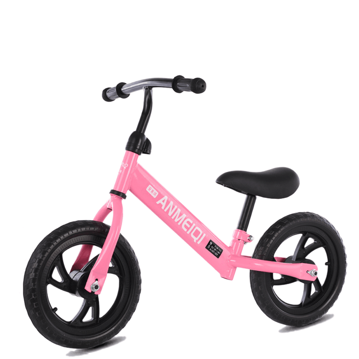 12Inch Kids No Pedal Non-Slip Safety Balance Bike for Aged 1-6 Children Toddler Bicycle with Foam Wheel Balance Training Toy Gift - MRSLM