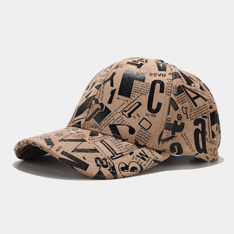 Graffiti Alphabet Baseball Cap Female Summer Outdoor Sunscreen