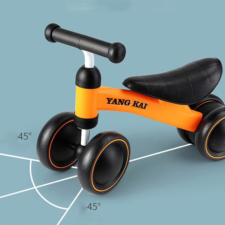 4 Wheels Kids Toddler No Pedal Bike Tricycle Bicycle Beginner Training Balance Bike Outdoor Cycling