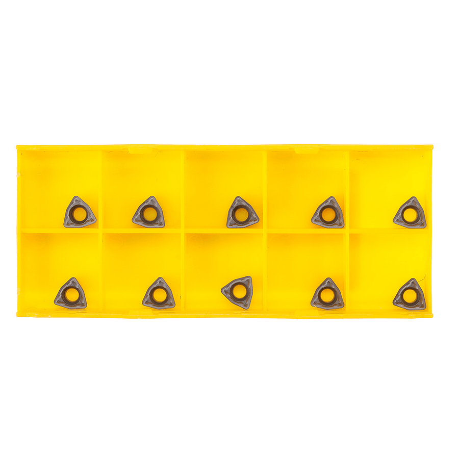 Veisja 10Pcs Carbide Square or Triangle Blade U-Shaped Deep Hole Drill Blade Violent Drill Blade for Lathe - MRSLM