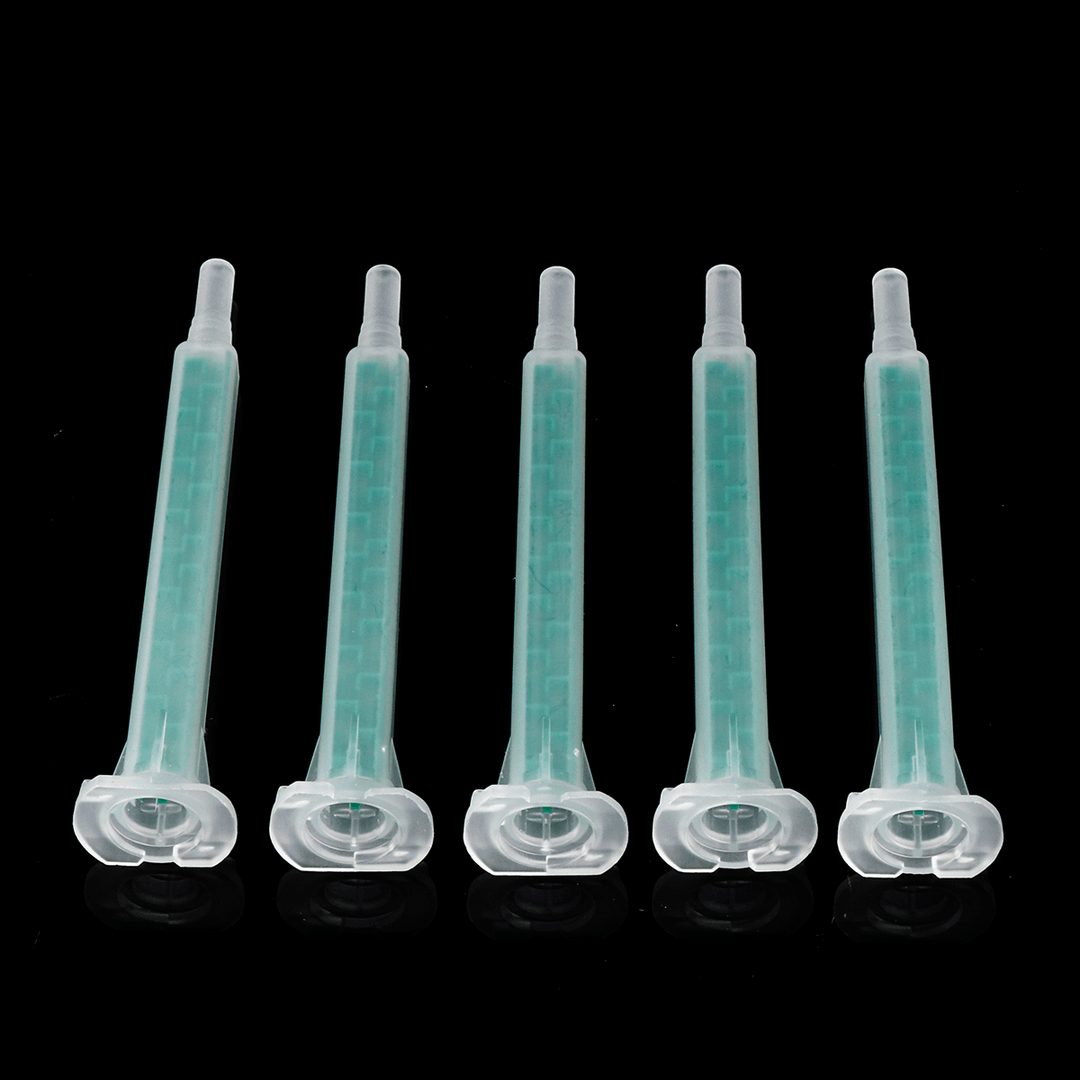 5Pcs/Set 50Ml 2:1 AB Glue Tube Dual Glue Cartridge Two Component Dispenser Tube with Mixing Tube Mixing Syringe for Industrial Glue Applicator