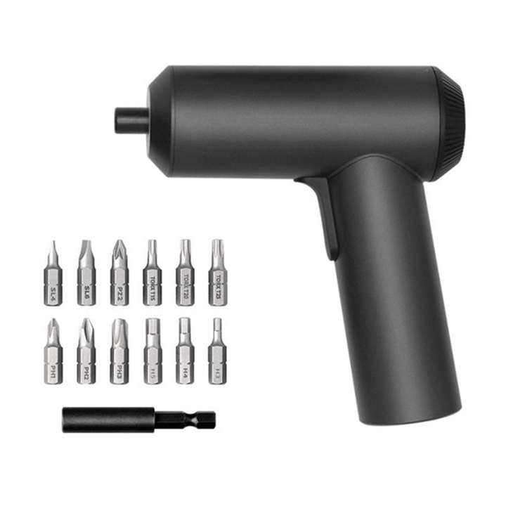 XIAOMI Mijia 3.6V 2000Mah Cordless Rechargeable Screwdriver Li-Ion 5N.M Electric Screwdriver with 12Pcs S2 Screw Bits for Home DIY