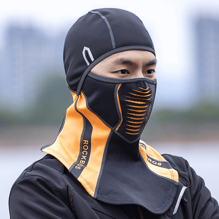 ROCKBROS Balaclava Winter Ski Cycling Mask Windproof Fleece Warm Hat Scarf Men Thermal Face Mask Cover