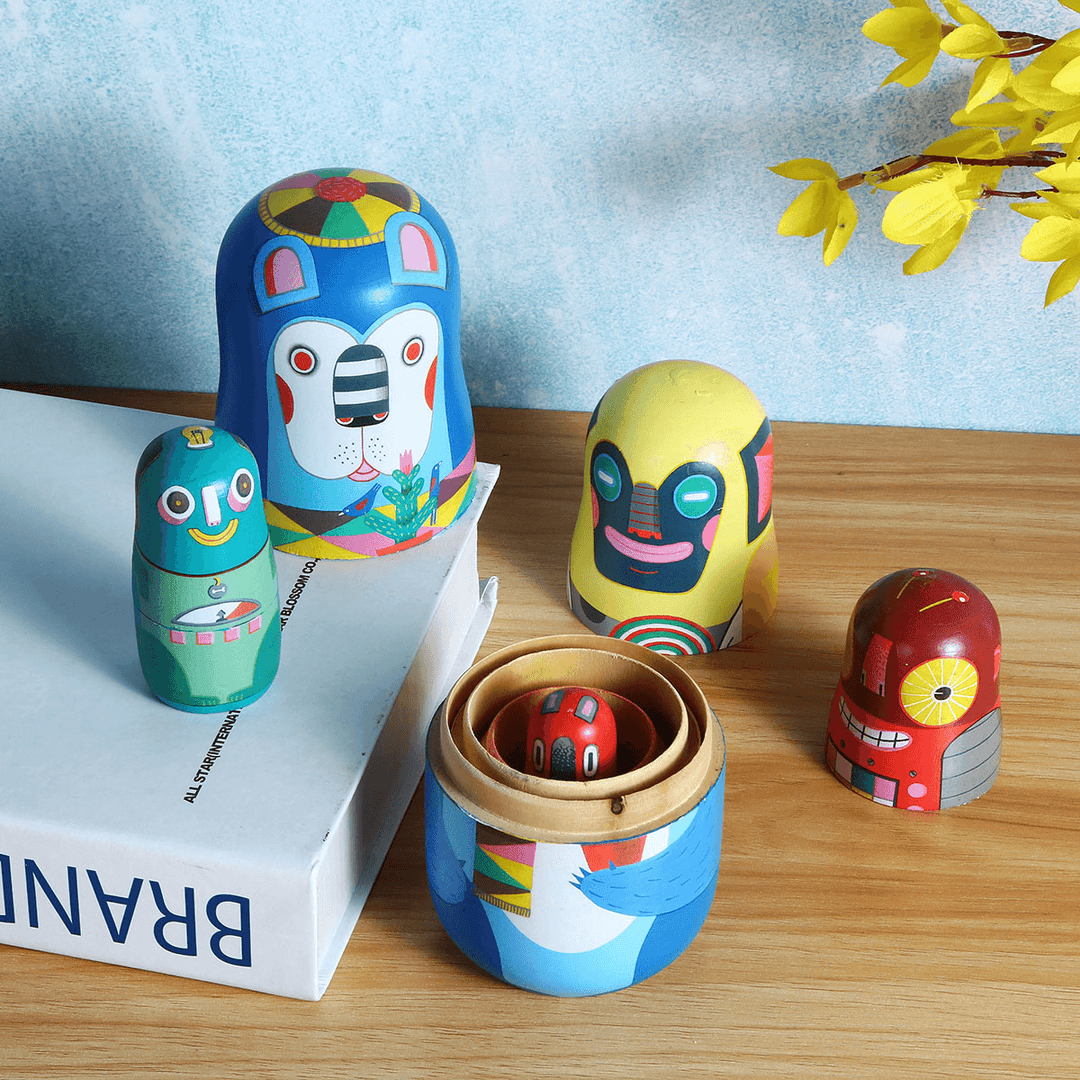 Russian Wooden Nesting Doll Handcraft Decoration Christmas Gifts