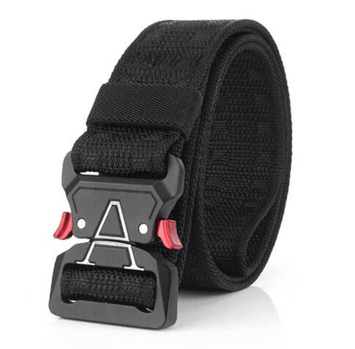 125Cm Men 3.8Cm Width Nylon Waist Belts Tactical Belt Quick Release Inserting Buckle Waist Belt - MRSLM