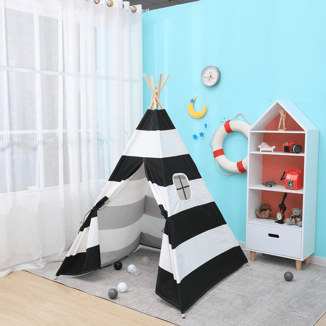 130Cm/160Cm Kids Portable Play Tents Teepee Tipi Play House Children Baby Cotton Canvas Indian Pretend Playhouse BoysÔºÜGirls Gifts