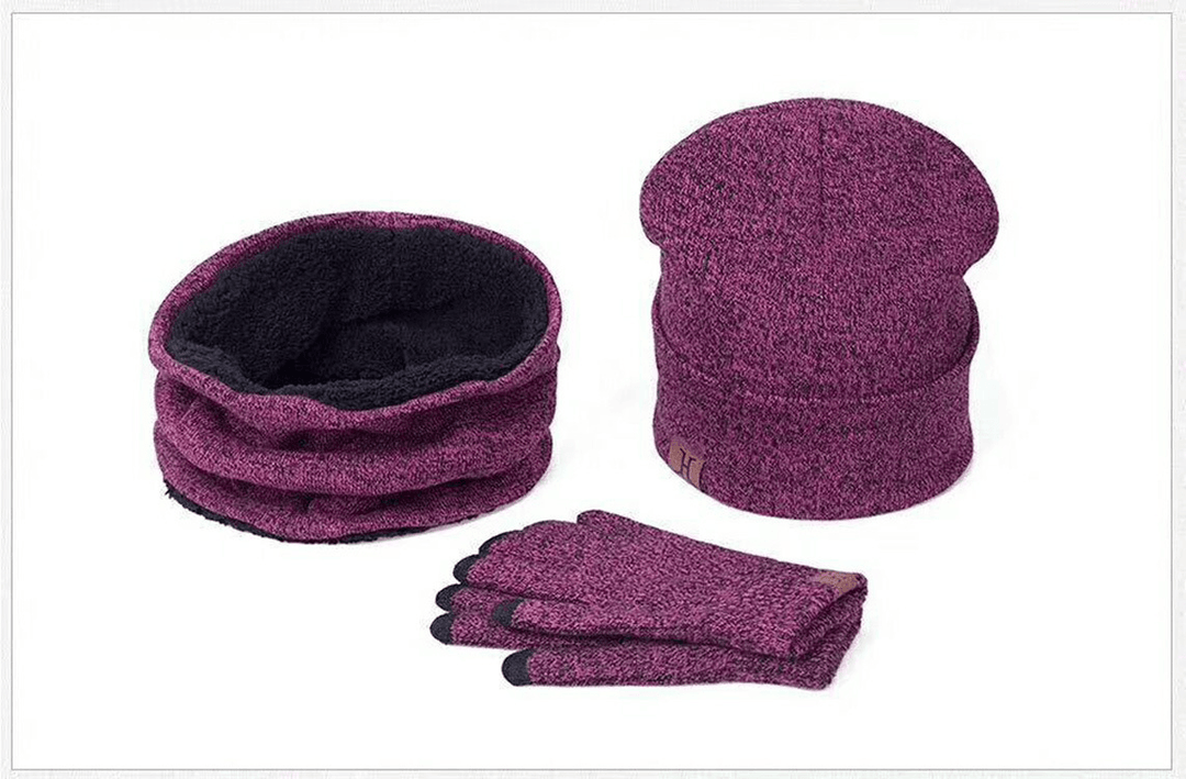 Three Piece Hat plus Velvet Warmth