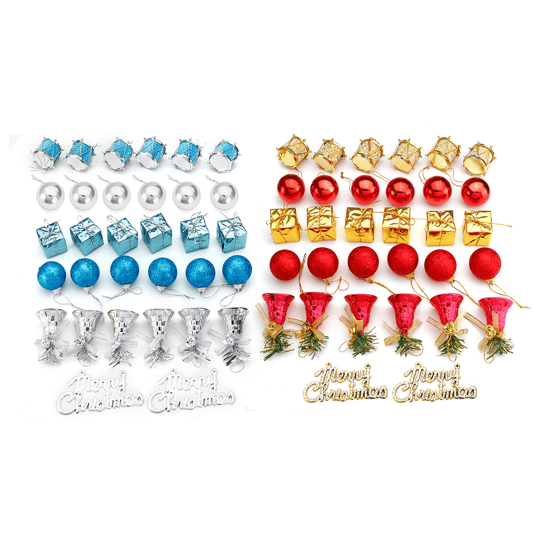 32PCS Christmas Xmas Tree Decorations Hanging Ornaments Baubles Balls Drums Bells