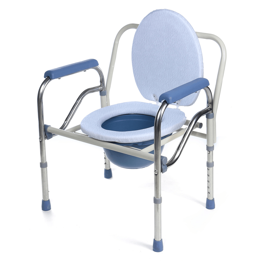 HENGRONG Foldable Commode Chair Elderly Gravida Adjustable Shower Toilet Bedside Potty