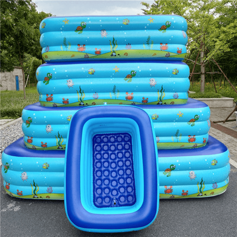 Yingtai 1.3M/1.8M/2.1M Three-Ring Rectangular Children'S Inflatable Swimming Pool for Outdoor