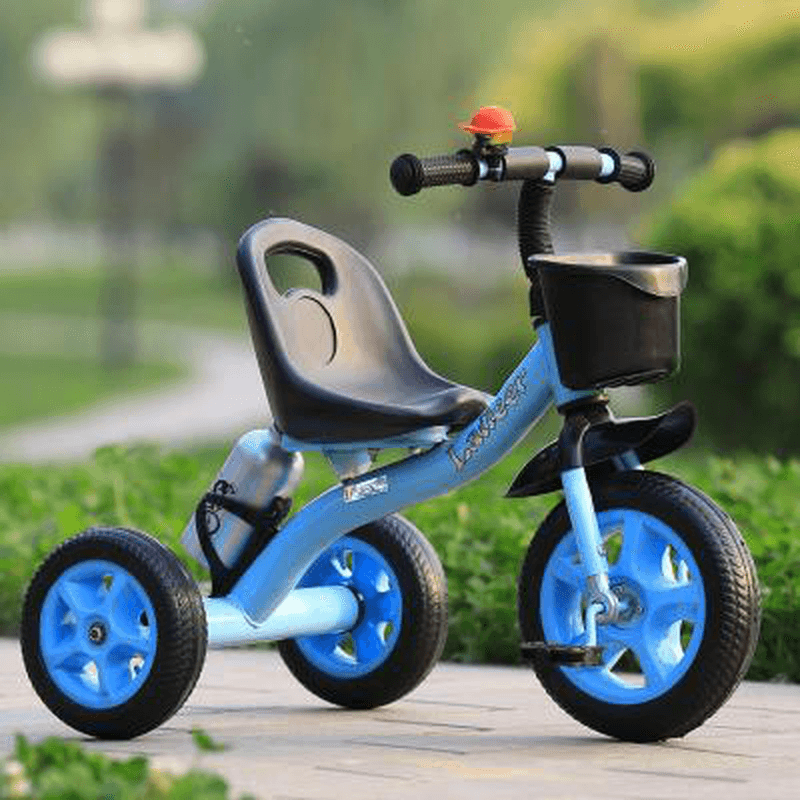 Laiteer 3 Wheel Kids Pedal Adjustable Tricycle for Aged 2-6 Children Toddler Balance Bike Balance Training with BasketÔºÜLarge Axle Wheel Gifts