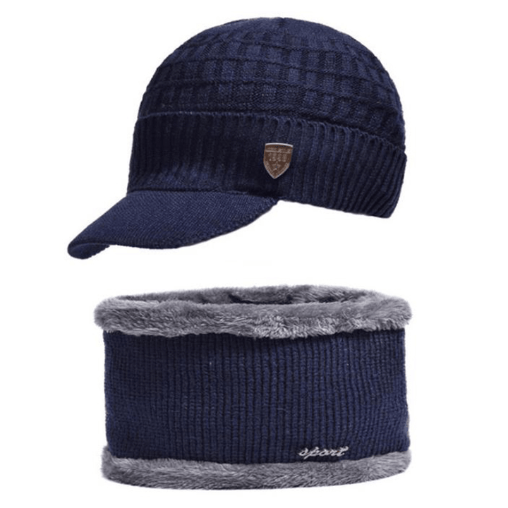 Knitted Hat Pleated Cap to Keep Warm