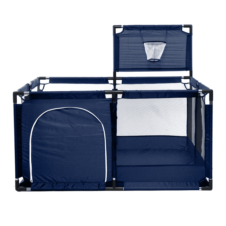 50X30'' Baby Playpen 4 Panel Kid Playhouse Play Center Yard Safety with Basketball Hoop - MRSLM