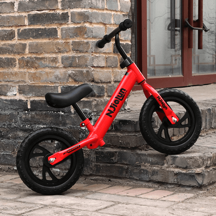 12Inch Kid Balance Bike Adjustable Height No-Pedal Childrens Balance Bike Beginner Rider Training Push Bike for 2-6 Years Old Christmas Gift