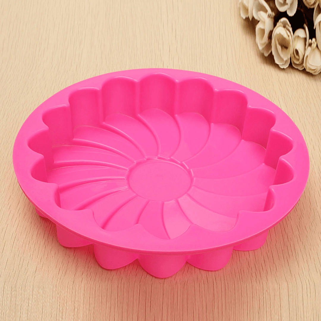 9'' Silicone Flower Cake Chocolate Bread Mould Bakeware Pan Cake Pan Baking Tool