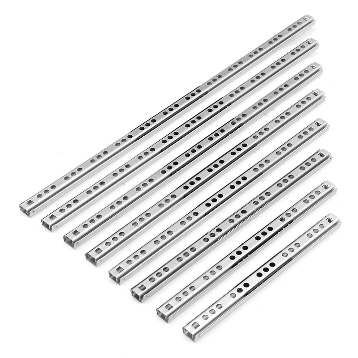 2Pcs 100LB Locking Drawer Slides Runners Lengths 8 -16 Inch Ball Bearing Fridge - MRSLM