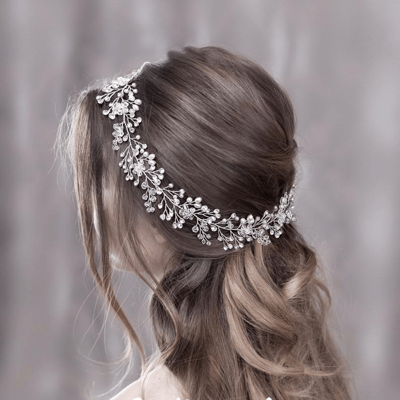 Gold and Silver Rhinestone Alloy Handmade Headwear