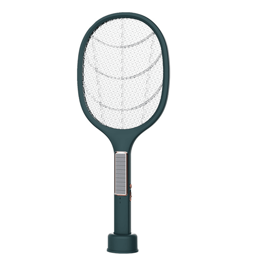 3000V 5W Electric Fly Swatter Usb/Solar Rechargeable Intelabe Bug Zapper with 3-Layer Safety Mesh - MRSLM