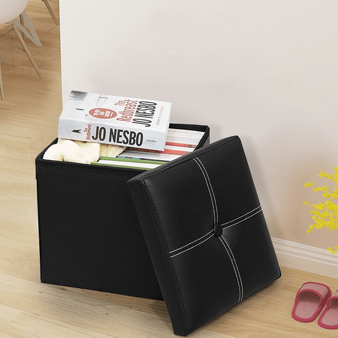 Multifunctional Storage Stool PU Leather Sofa Ottoman Bench Footrest Box Seat Footstool Square Chair Home Office Furniture