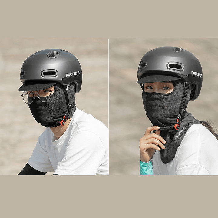 ROCKBROS Ice Silk UV Protection Windproof Scarf Riding Headgear Motorcycle Full Face Mask Skin-Friendly Quick-Drying Fabric