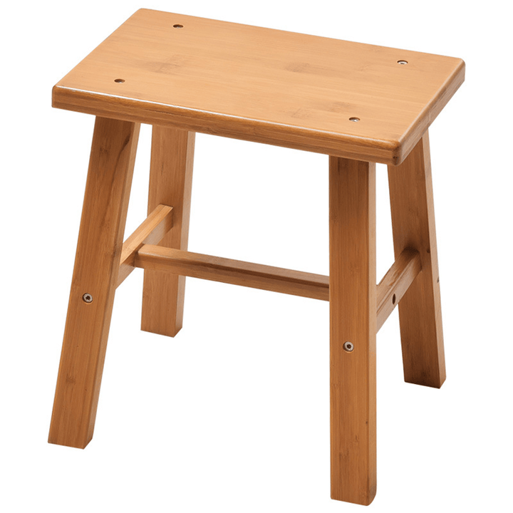 Solid Wood Square Stool Small Children Chair Square Bamboo Stool for Home Living Room Bedroom