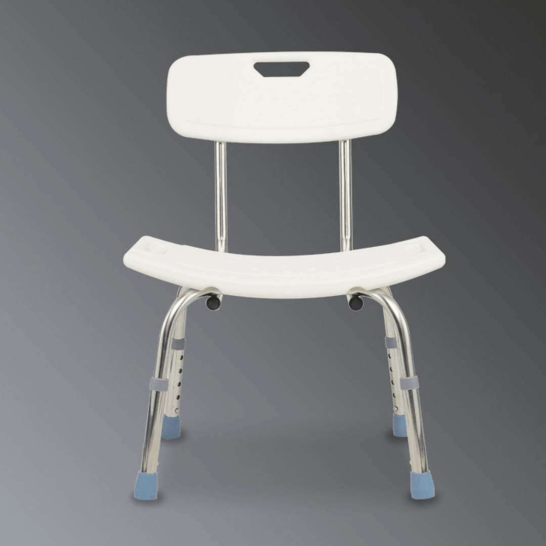 Adjustable Safety Shower Chair Seat Bench with Removable Back Bathtub Bath Chair for Elderly Tool-Free Assembly