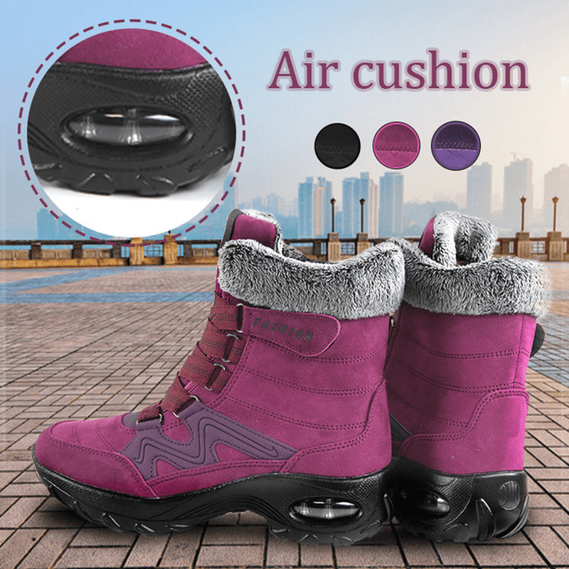 Women Air Cushion Soft Sole Warm Outdoor Snow Boots