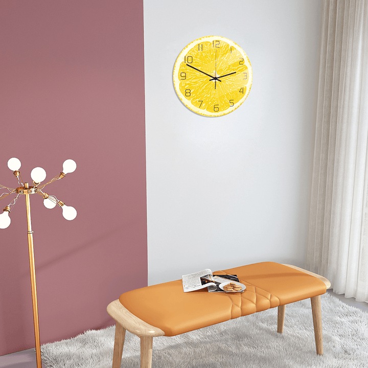 CC094 Creative Lemon Wall Clock Mute Wall Clock Quartz Wall Clock for Home Office Decorations