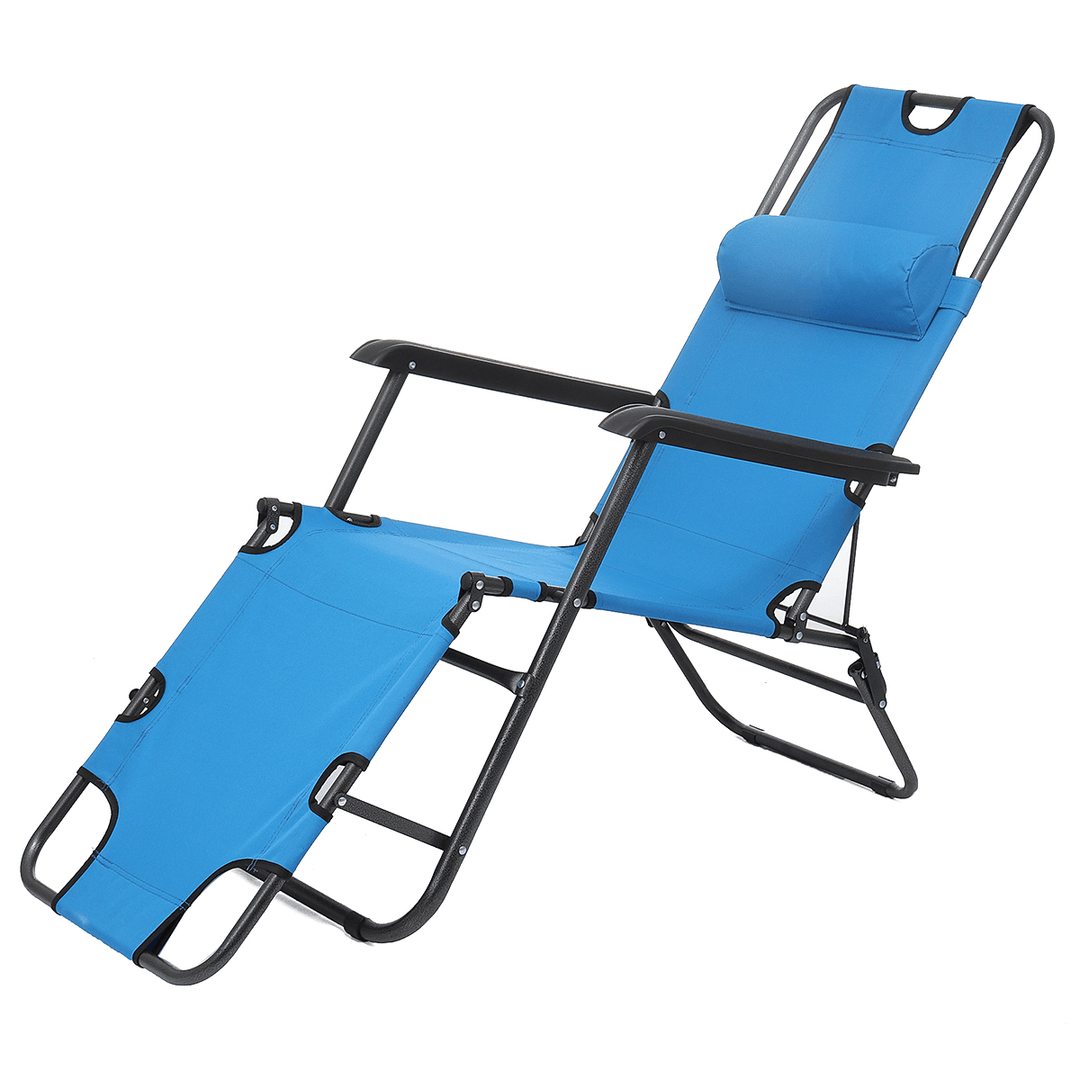 Portable Folding Sun Loungers Single Sofa Bed Office Noon Break Nap Leisure Bed Comfortable Beach Chaise Outdoor Camping Patio Lawn - MRSLM