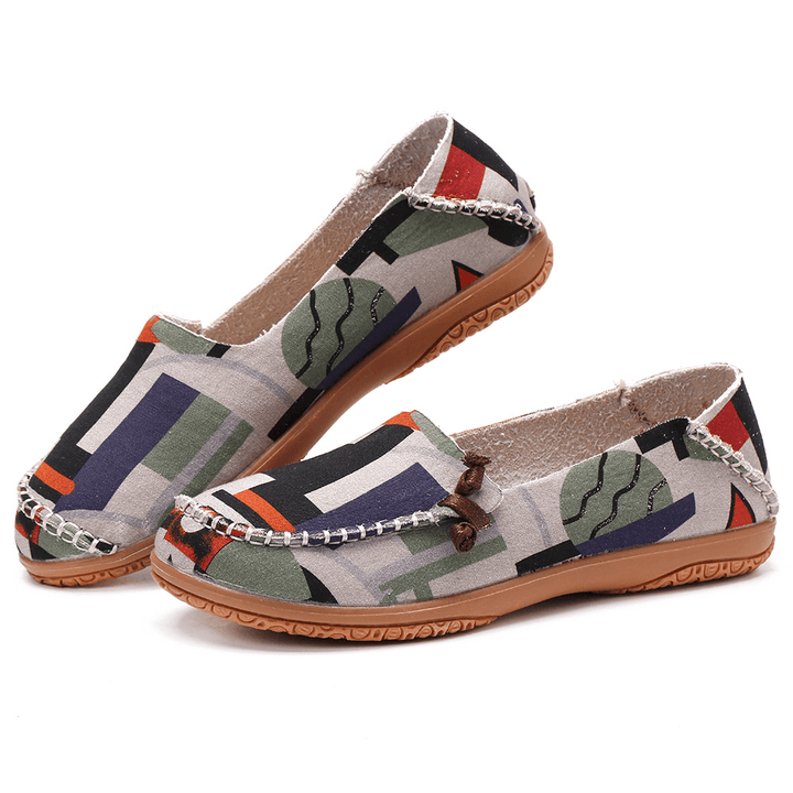 Women Colorful Pattern Exclusively Sold Slip Resistant Flats