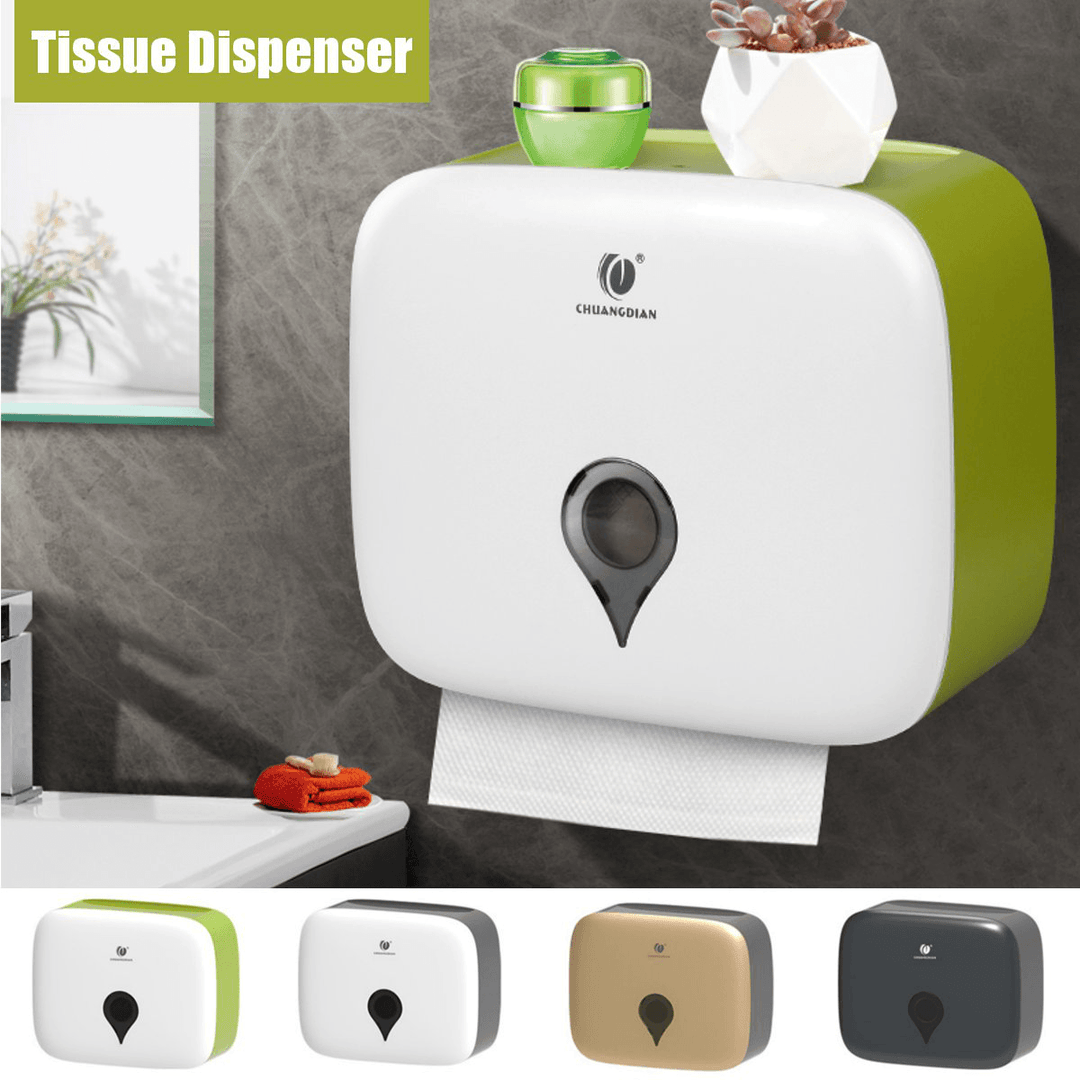 Toilet Hand Paper Towel Dispenser Tissue Box Wall Mounted Bathroom Holder Kit