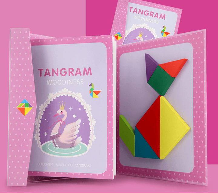 Children'S Wooden Magnetic Tangram Educational Toy