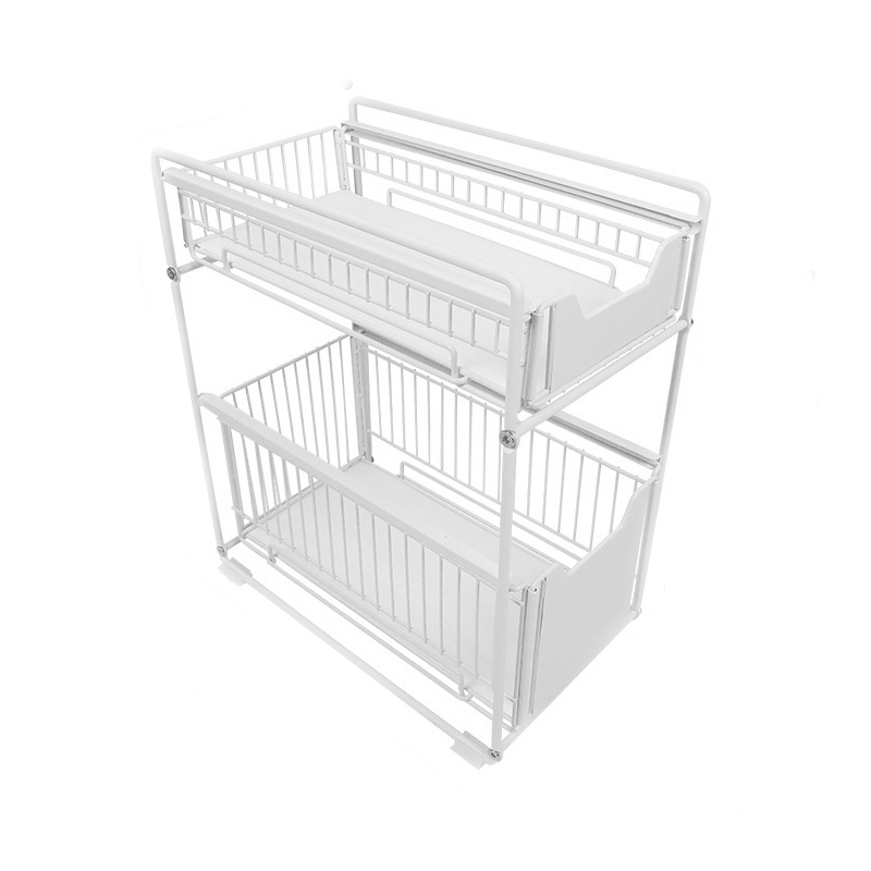 Bathroom Storage Rack Fridge Side Shelf 2 Layer Removable Kitchen Bathroom Organizer Shelf Gap Holder