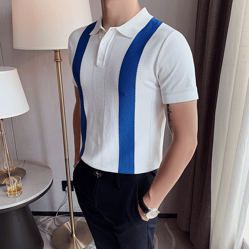 Summer Sportsman Short-Sleeved Knitted Casual POLO Shirt