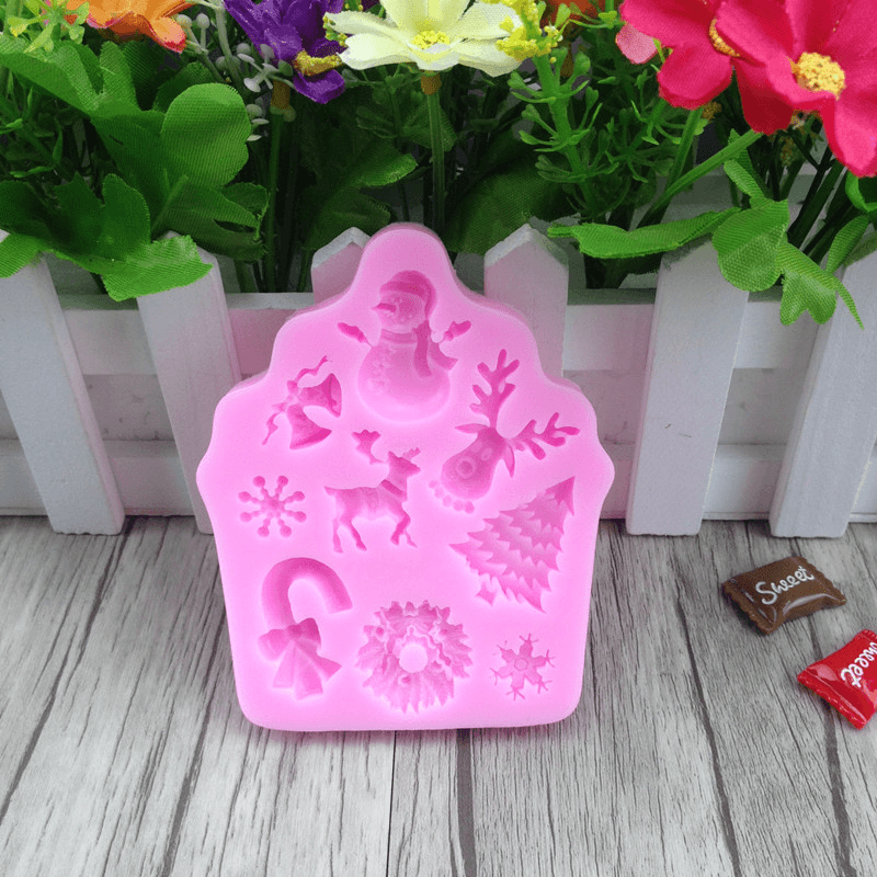 Christmas Santa Claus Silicone Mold Fondant Cake Decoration Baking Mould Kitchen Tools