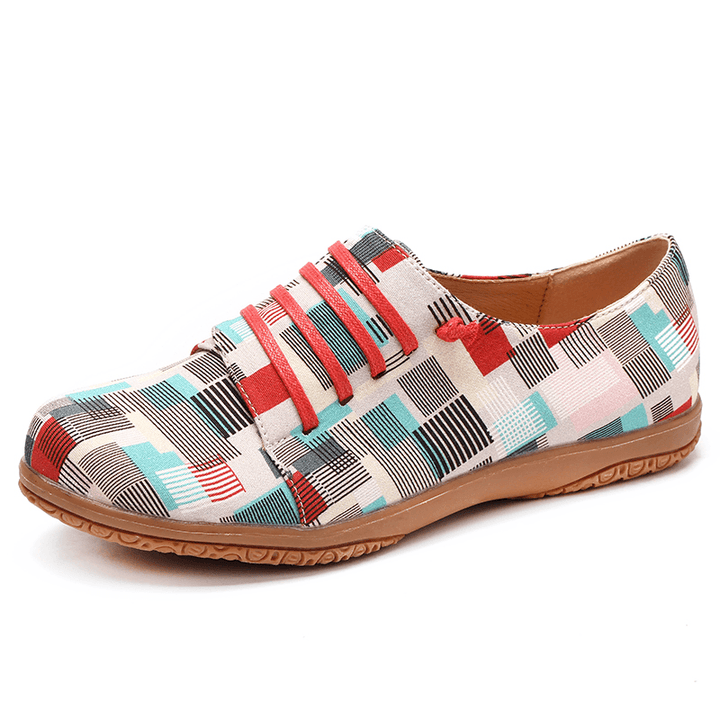 Women Irregular Pattern Exclusively Sold Lazy Slip on Flats - MRSLM