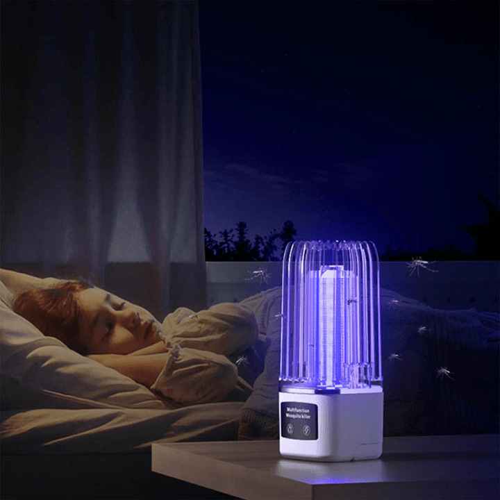 Ipree¬Æ 1200Mah 2-In-1 Mosquito Killer LED Night Light USB Rechargeable Silent Mosquito Trap Outdoor Camping Travel Home Use Night Light