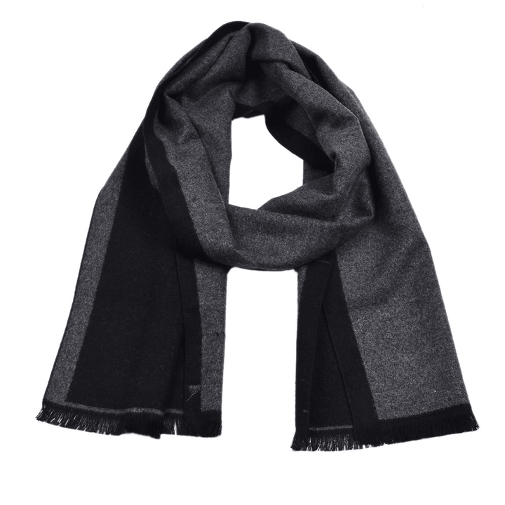 Fashionable Men'S Cashmere Warm Contrast Scarf