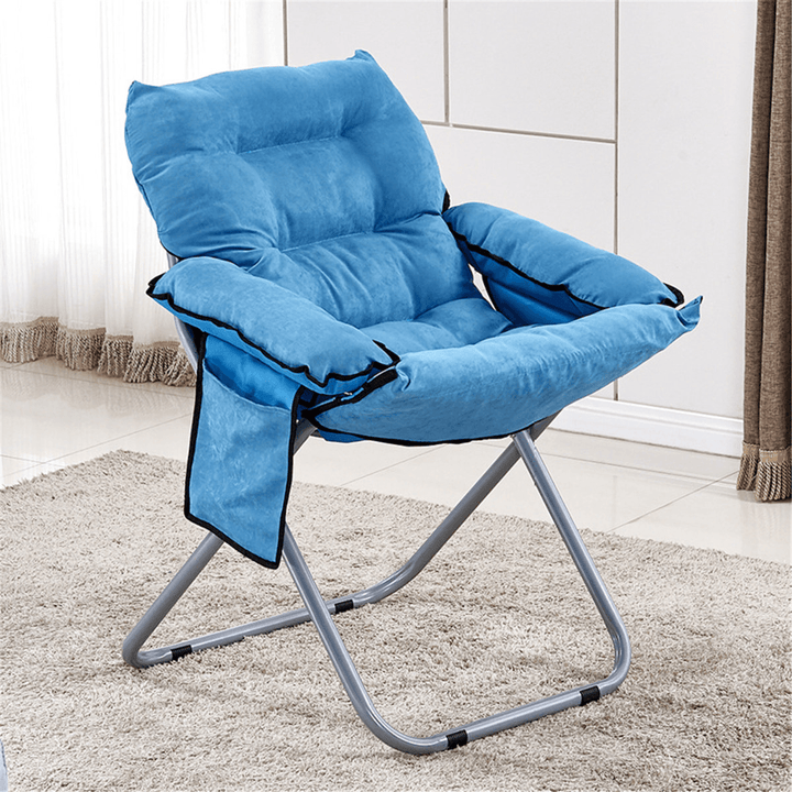 2Pcs/Set Folding Sofa with Footstool Lazy Lounge Chair Adjustable Backrest for Home - MRSLM